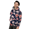 Floral Rose Print Men's Hoodie-grizzshop