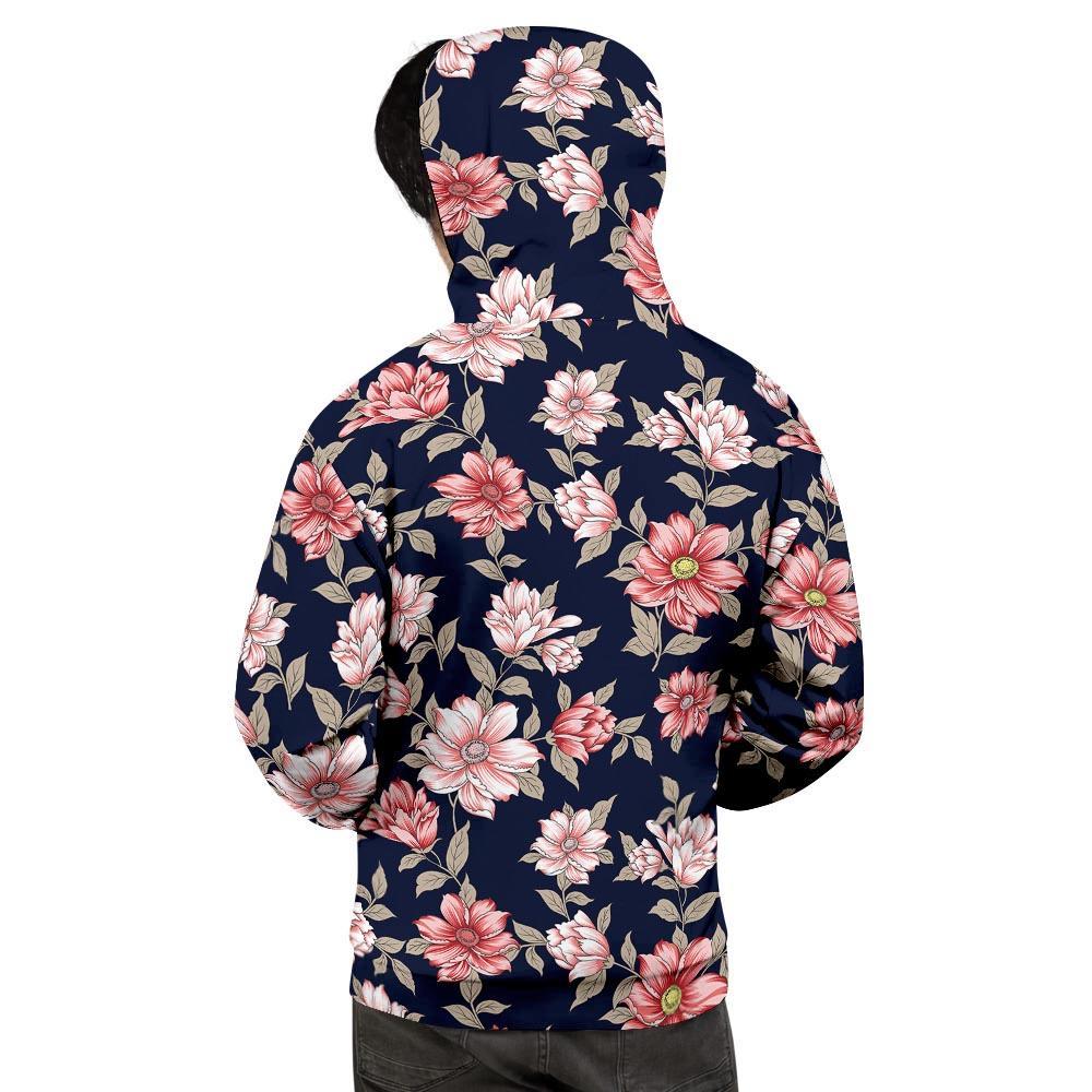 Floral Rose Print Men's Hoodie-grizzshop