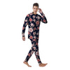 Floral Rose Print Men's Pajamas-grizzshop