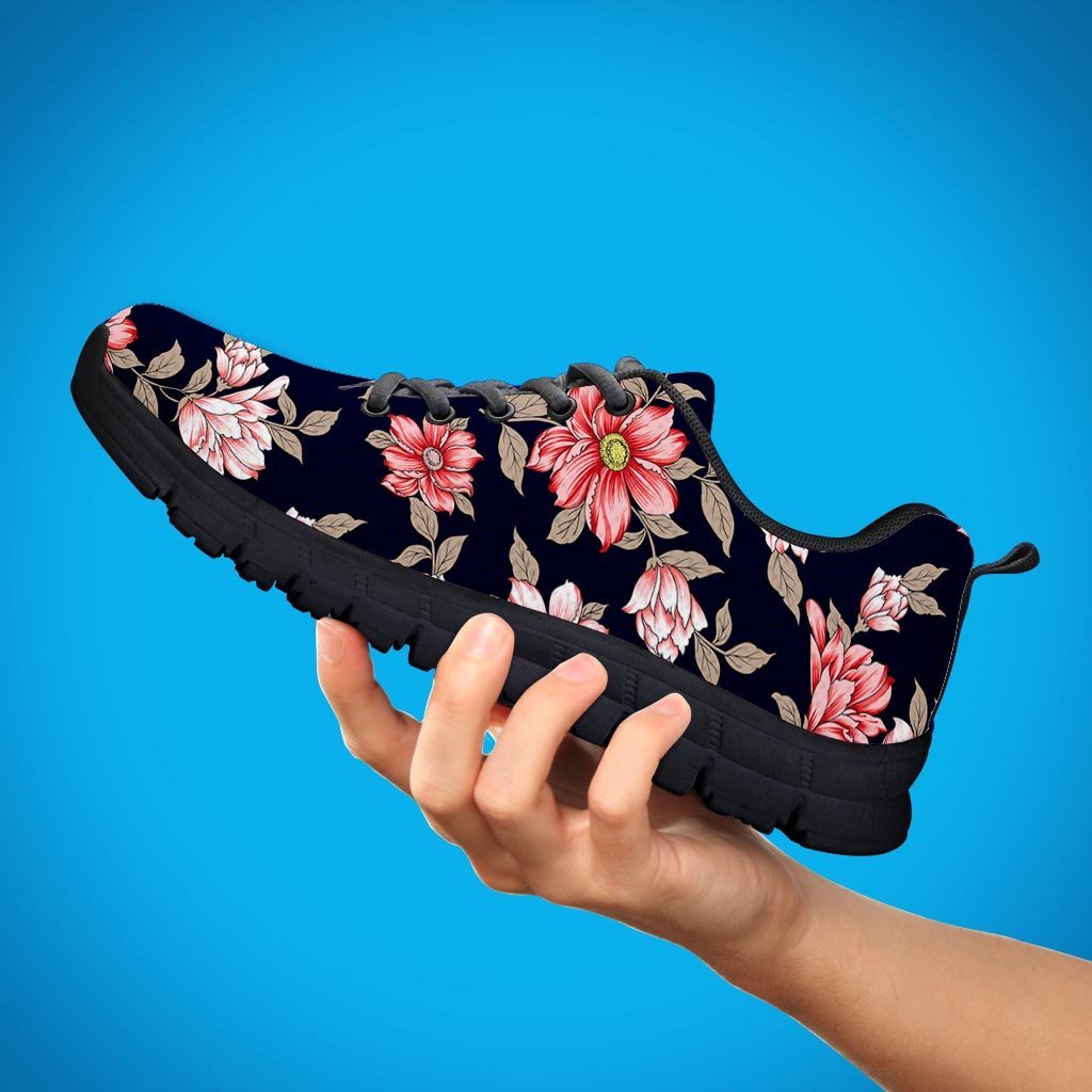 Floral Rose Print Men's Sneakers-grizzshop