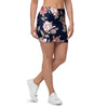 Floral Rose Print Mini Skirt-grizzshop