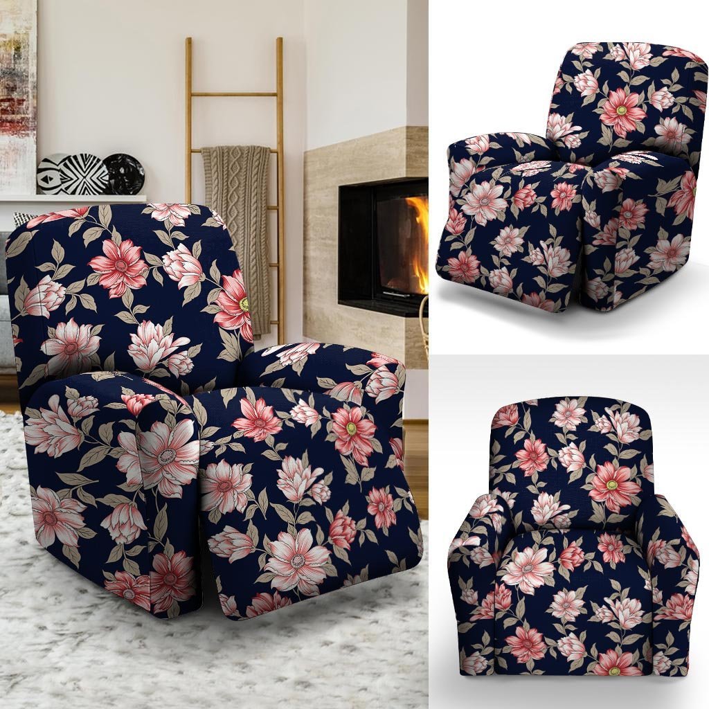 Floral Rose Print Recliner Cover-grizzshop