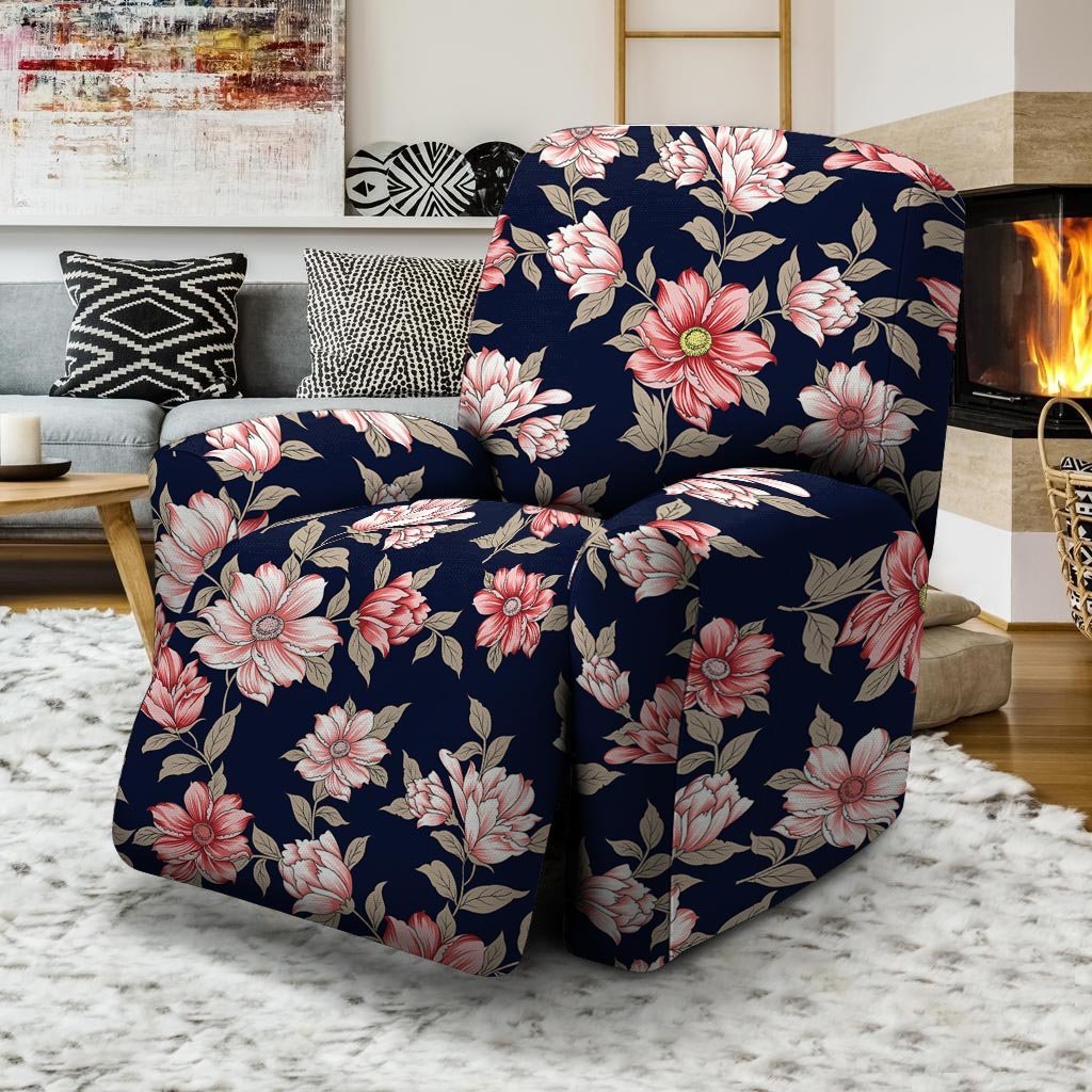 Floral Rose Print Recliner Cover-grizzshop