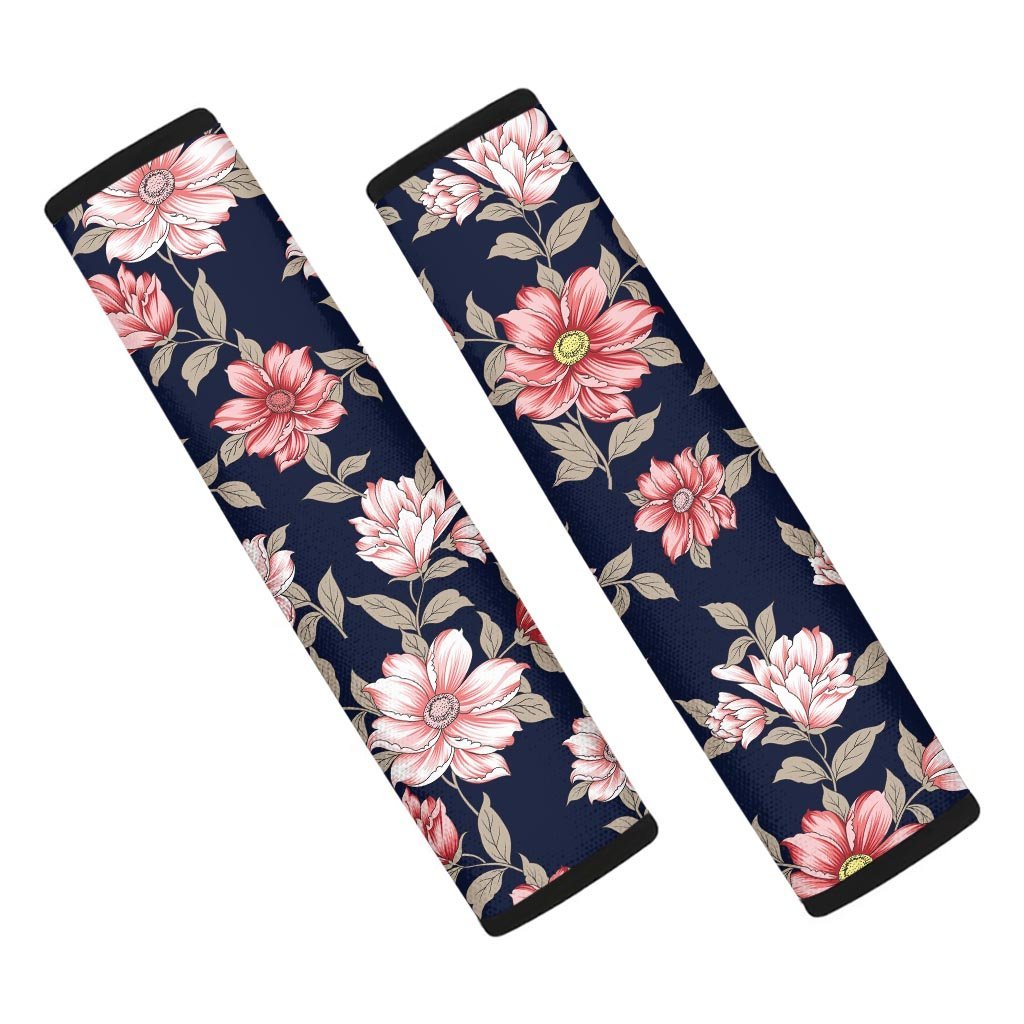 Floral Rose Print Seat Belt Cover-grizzshop