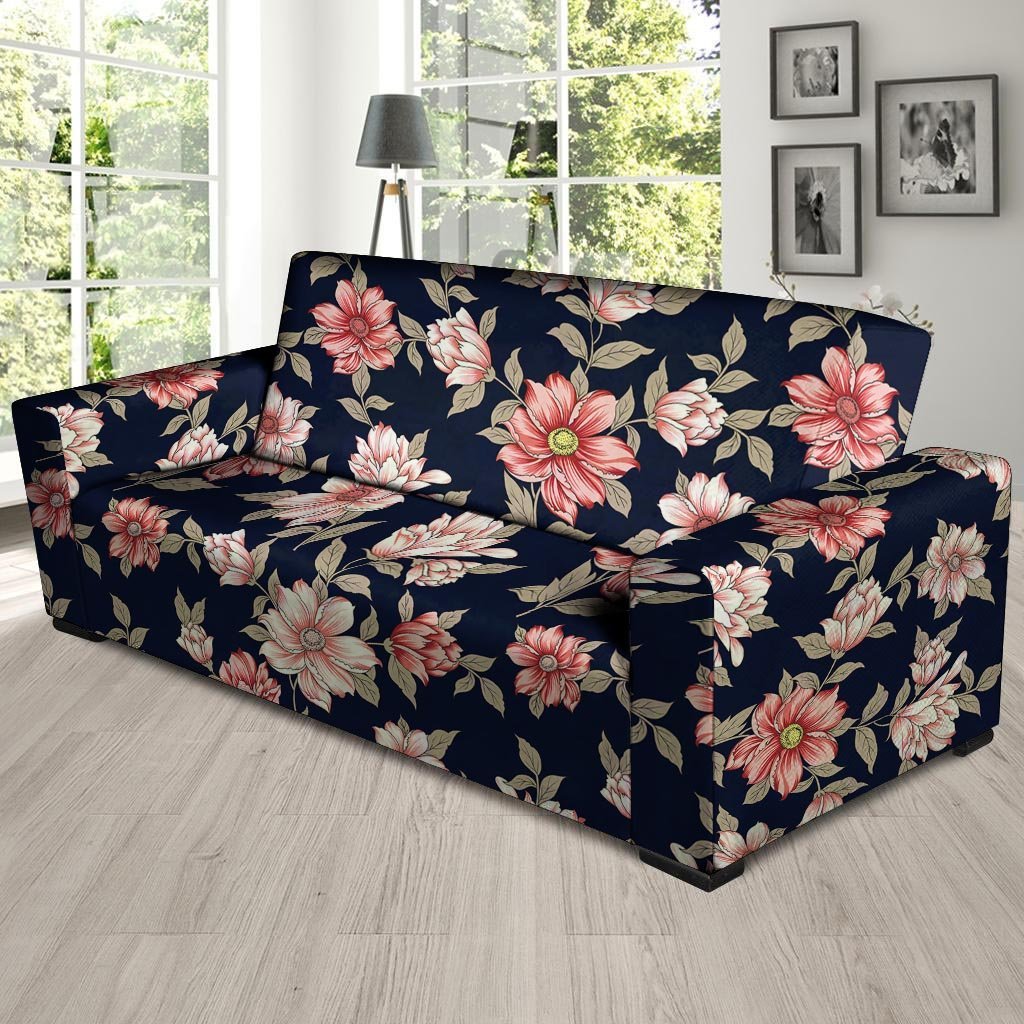 Floral Rose Print Sofa Cover-grizzshop