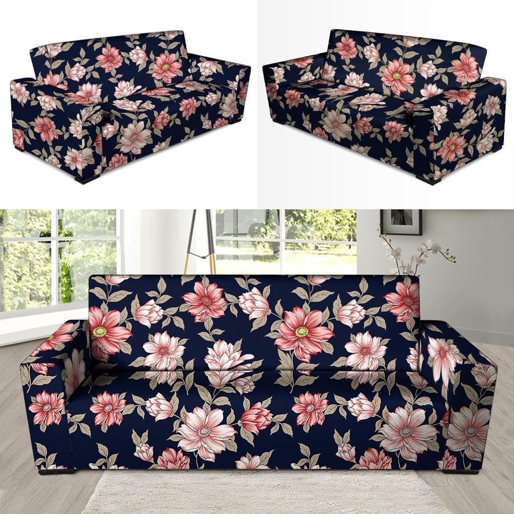 Floral Rose Print Sofa Cover-grizzshop