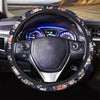 Floral Rose Print Steering Wheel Cover-grizzshop