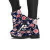 Floral Rose Print Women's Boots-grizzshop