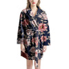 Floral Rose Print Women's Robe-grizzshop