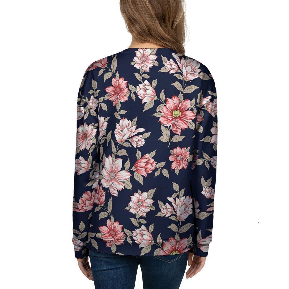 Floral Rose Print Women's Sweatshirt-grizzshop