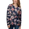 Floral Rose Print Women's Sweatshirt-grizzshop