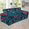 Floral Rose Sugar Skull Skeleton Girly Pattern Print Sofa Covers-grizzshop