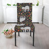 Floral Sloth Pattern Print Chair Cover-grizzshop