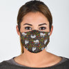 Floral Sloth Pattern Print Face Mask-grizzshop