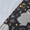 Floral Sloth Print Pattern Blanket-grizzshop