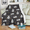 Floral Sloth Print Pattern Blanket-grizzshop