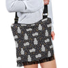 Floral Sloth Print Pattern Crossbody Bags-grizzshop