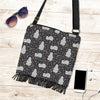 Floral Sloth Print Pattern Crossbody Bags-grizzshop