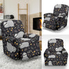 Floral Sloth Print Pattern Recliner Cover-grizzshop