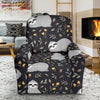 Floral Sloth Print Pattern Recliner Cover-grizzshop