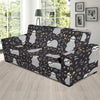 Floral Sloth Print Pattern Sofa Covers-grizzshop