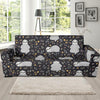 Floral Sloth Print Pattern Sofa Covers-grizzshop