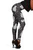 Floral Sloth Print Pattern Women Leggings-grizzshop