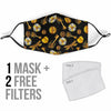 Floral Steampunk Pattern Print Face Mask-grizzshop