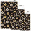 Floral Steampunk Pattern Print Floor Mat-grizzshop