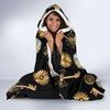 Floral Steampunk Pattern Print Hooded Blanket-grizzshop