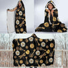 Floral Steampunk Pattern Print Hooded Blanket-grizzshop