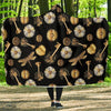 Floral Steampunk Pattern Print Hooded Blanket-grizzshop