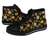 Floral Steampunk Pattern Print Men Women's High Top Shoes-grizzshop