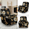 Floral Steampunk Pattern Print Recliner Cover-grizzshop