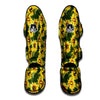 Floral Sunflower Print Pattern Muay Thai Shin Guards-grizzshop