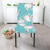 Floral Swan Pattern Print Chair Cover-grizzshop