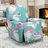 Floral Swan Pattern Print Recliner Cover-grizzshop