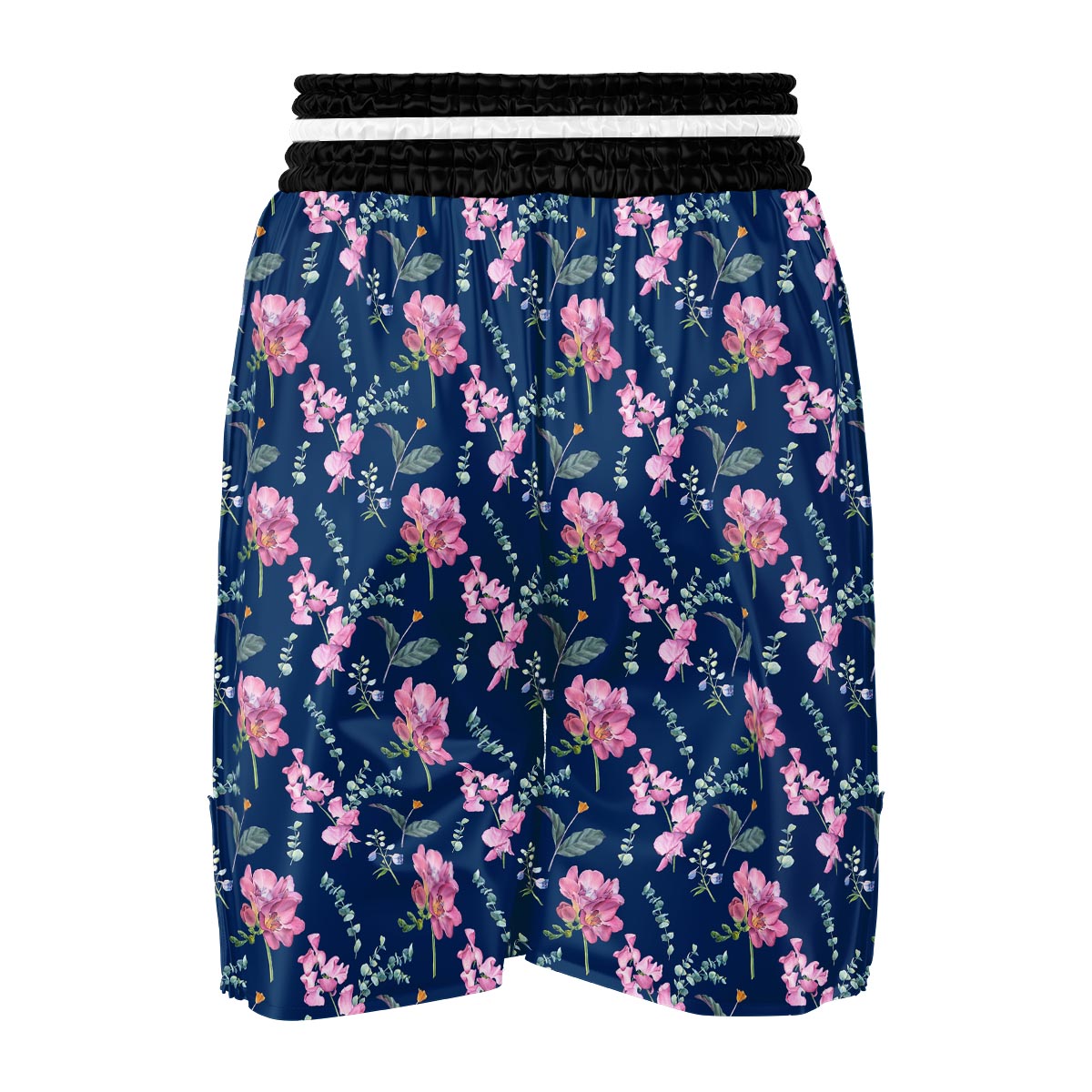 Floral Sweet Pea Print Pattern Boxing Shorts-grizzshop
