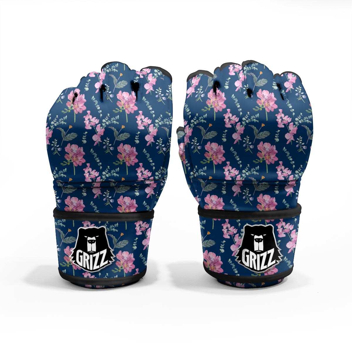 Floral Sweet Pea Print Pattern MMA Gloves-grizzshop