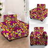 Floral Trippy Armchair Cover-grizzshop