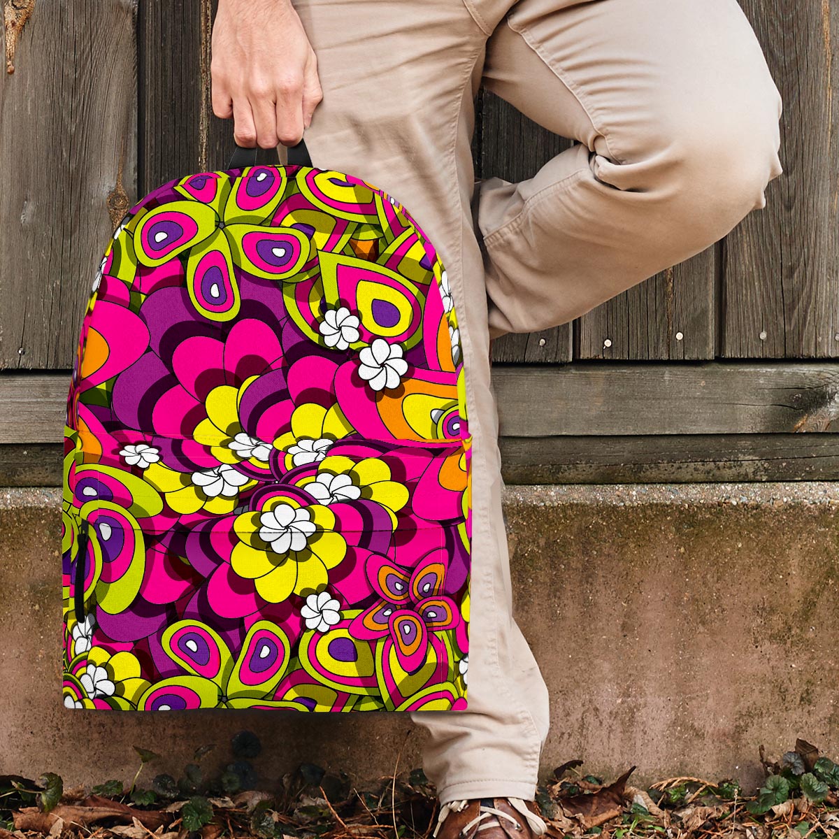 Floral Trippy Backpack-grizzshop