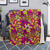 Floral Trippy Blanket-grizzshop