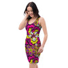 Floral Trippy Bodycon Dress-grizzshop