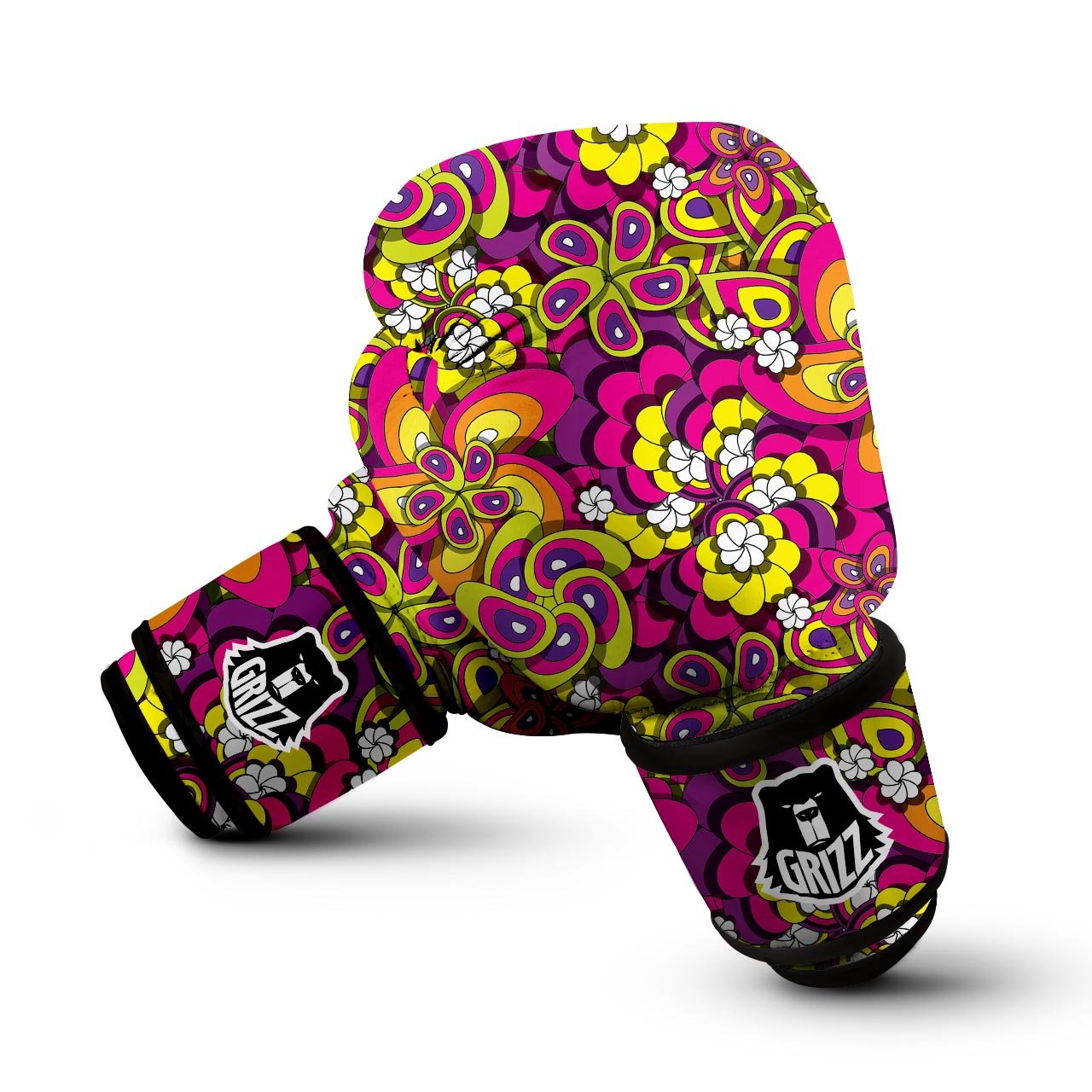 Floral Trippy Boxing Gloves-grizzshop