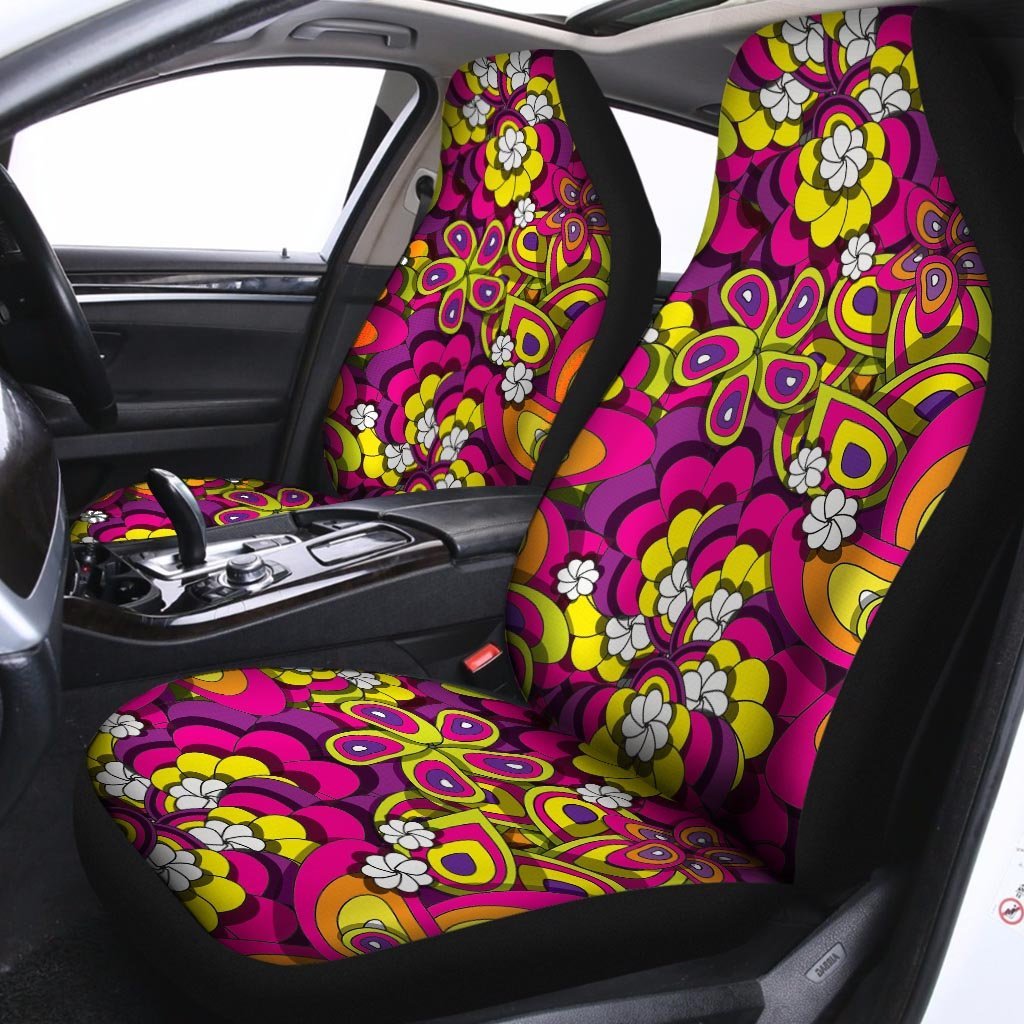 Floral Trippy Car Seat Covers-grizzshop