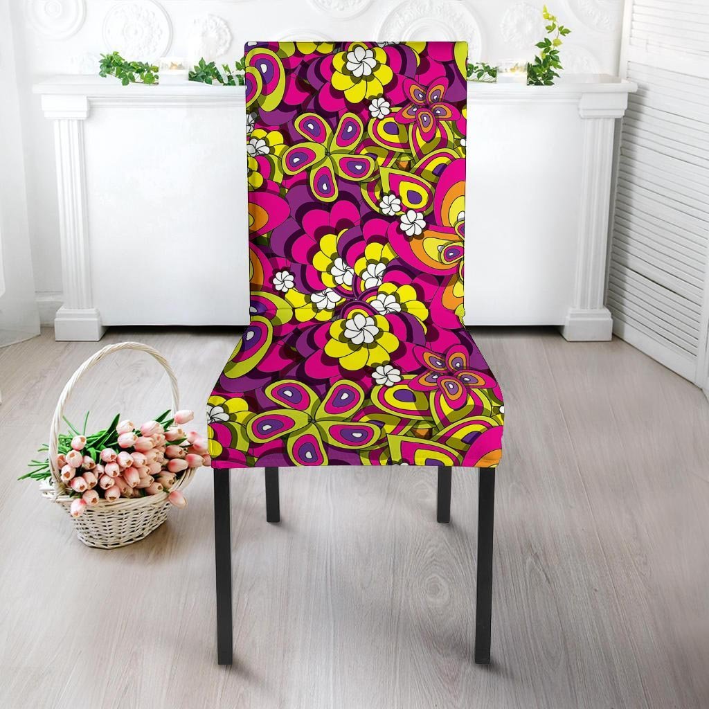 Floral Trippy Chair Cover-grizzshop