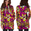 Floral Trippy Hoodie Dress-grizzshop