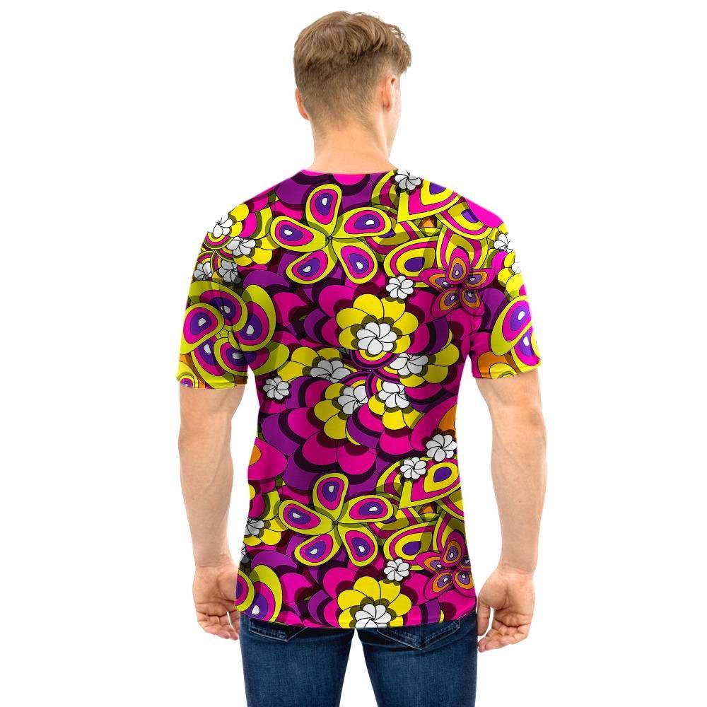 Floral Trippy Men T Shirt-grizzshop