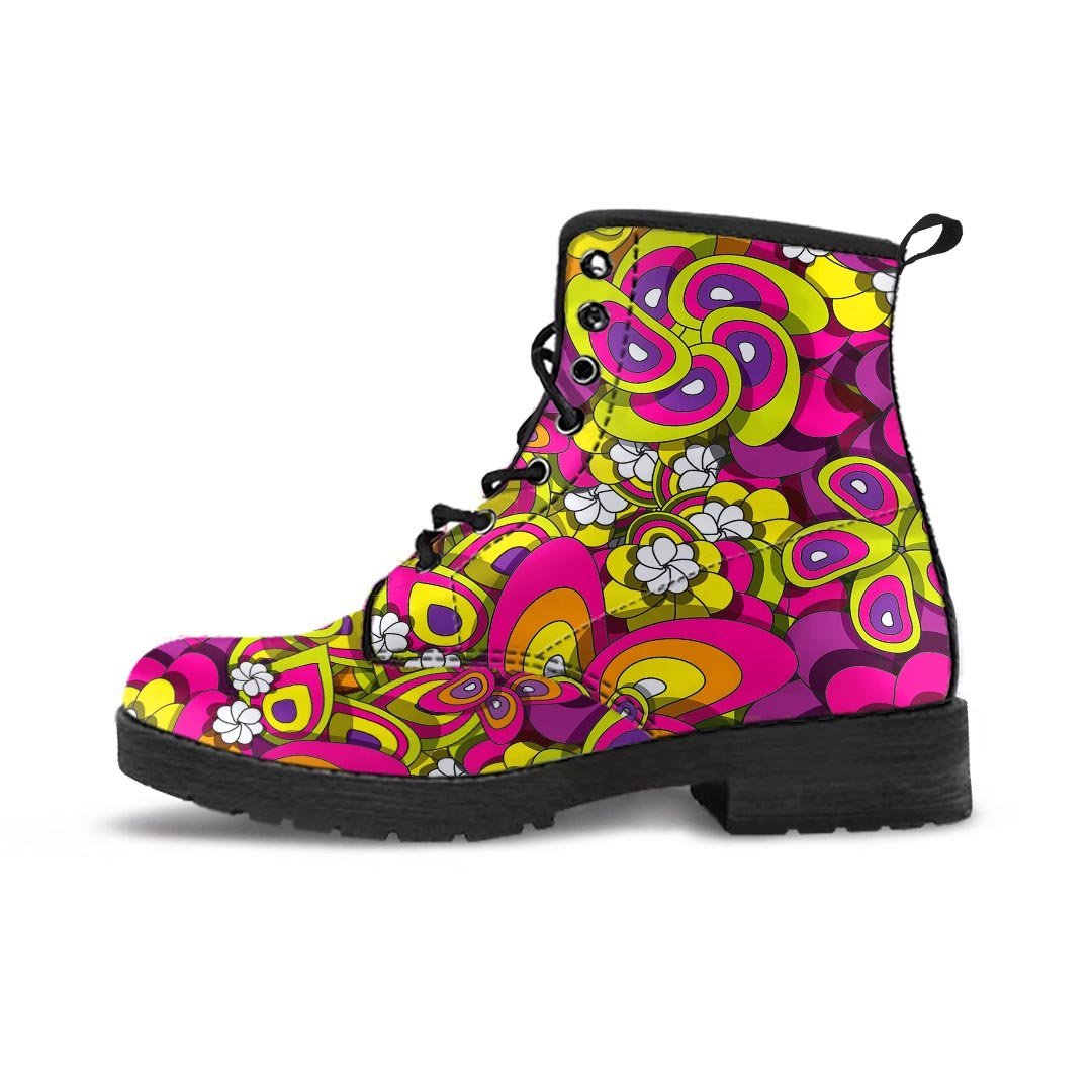 Floral Trippy Men's Boots-grizzshop