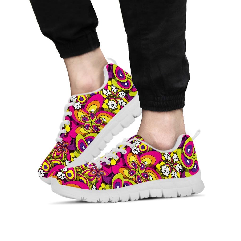 Floral Trippy Men's Sneakers-grizzshop